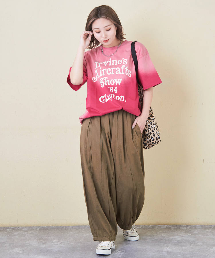 CUBE SUGAR(キューブシュガー) |21/-天竺 スプレー加工 ロゴ プリント Tシャツ