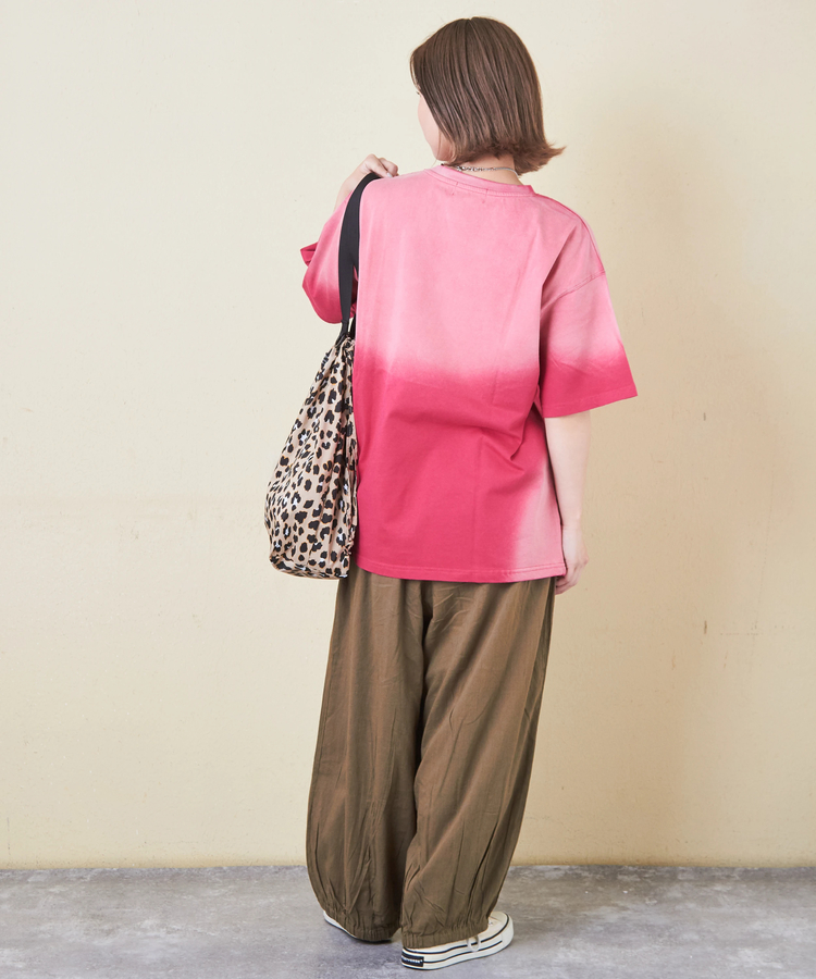 CUBE SUGAR(キューブシュガー) |21/-天竺 スプレー加工 ロゴ プリント Tシャツ