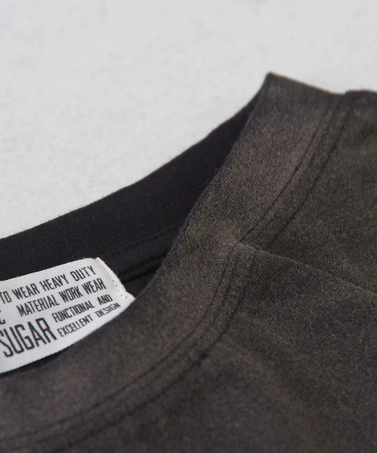 CUBE SUGAR(キューブシュガー) |21/-天竺 スプレー加工 ロゴ プリント Tシャツ
