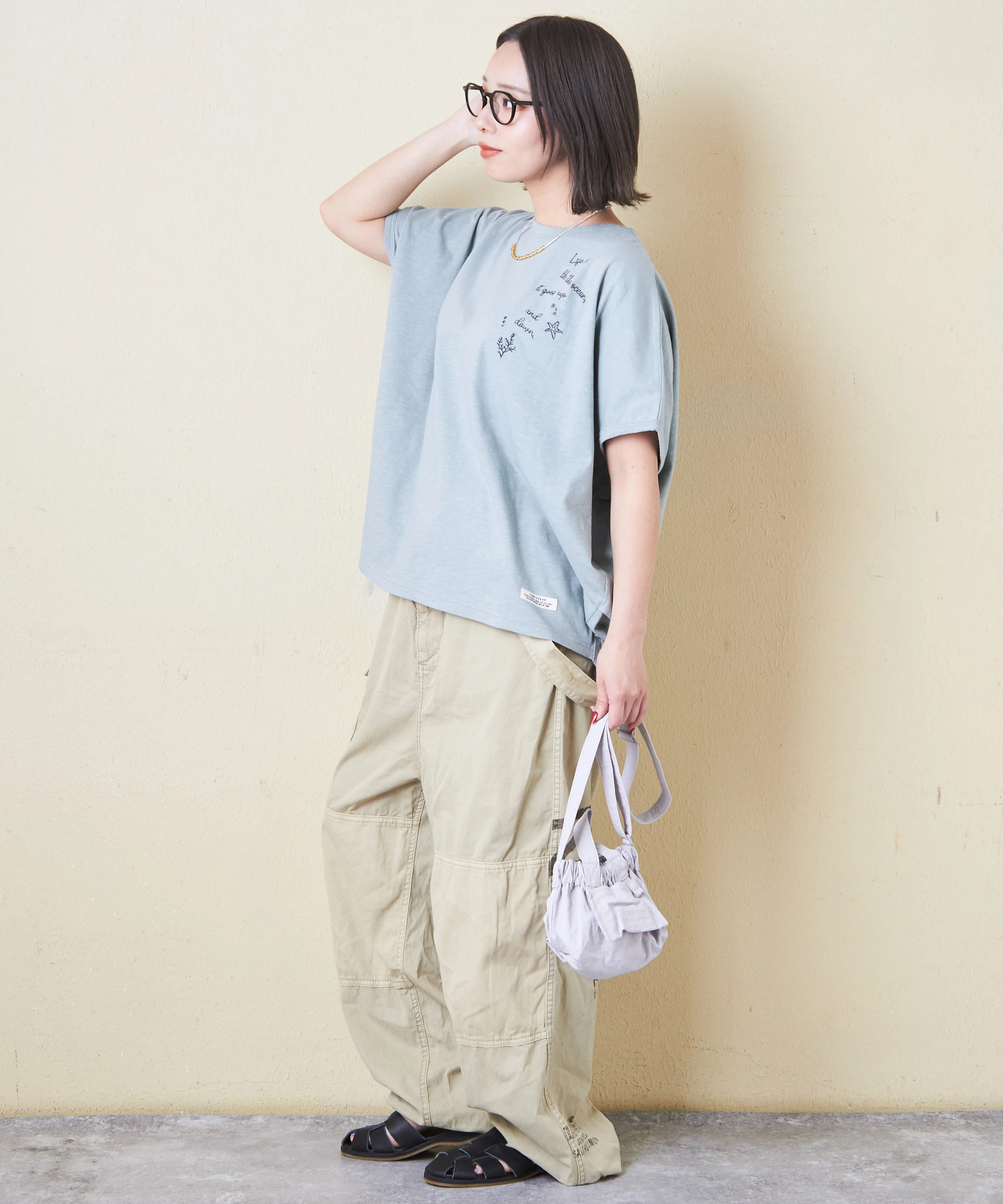 【 鉄火マン】ページ　　リクエスト商品のため 32/-スラブ天竺 ロゴ刺繍 ドルマン Tシャツ｜ファッション通販