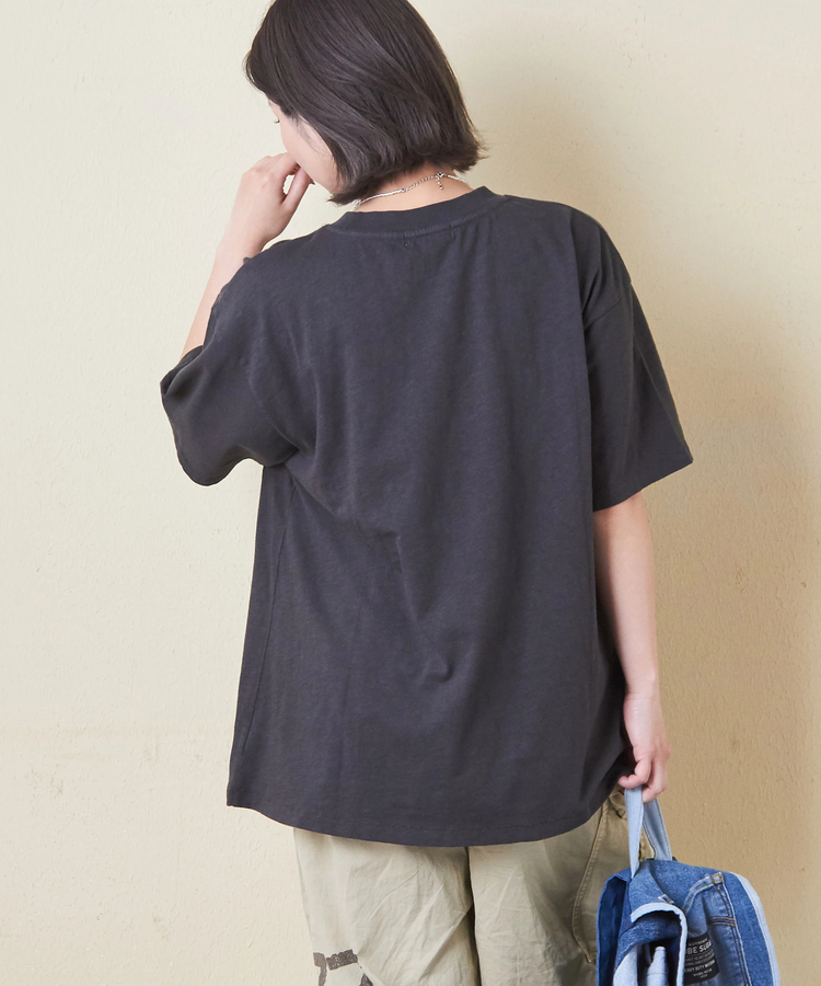 CUBE SUGAR(キューブシュガー) |32/-スラブ天竺 マリン 刺繍 Tシャツ