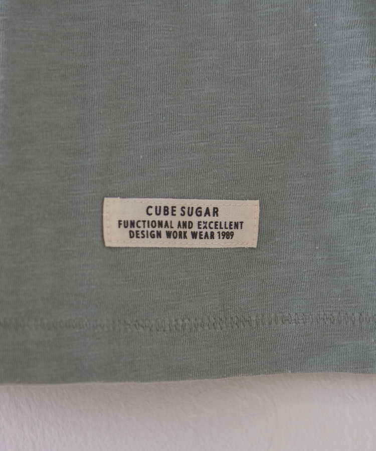 CUBE SUGAR(キューブシュガー) |32/-スラブ天竺 マリン 刺繍 Tシャツ