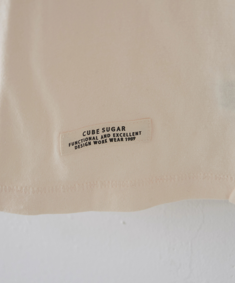 CUBE SUGAR(キューブシュガー) |32/-スラブ天竺 マリン 刺繍 Tシャツ