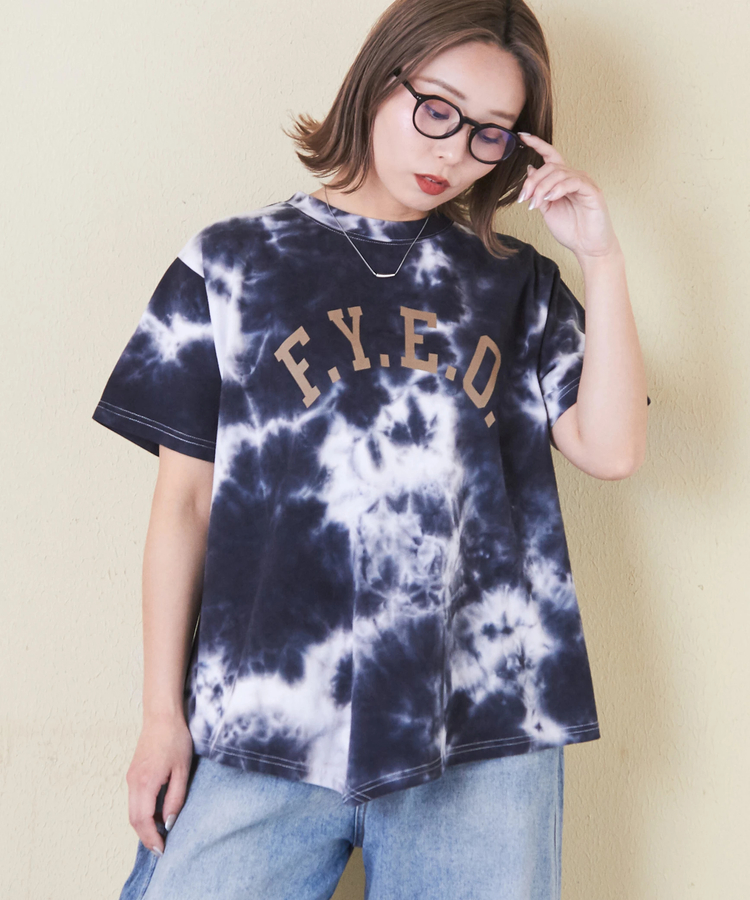 CUBE SUGAR(キューブシュガー) |26/-OE天竺 タイダイ イレギュラーヘム Tシャツ