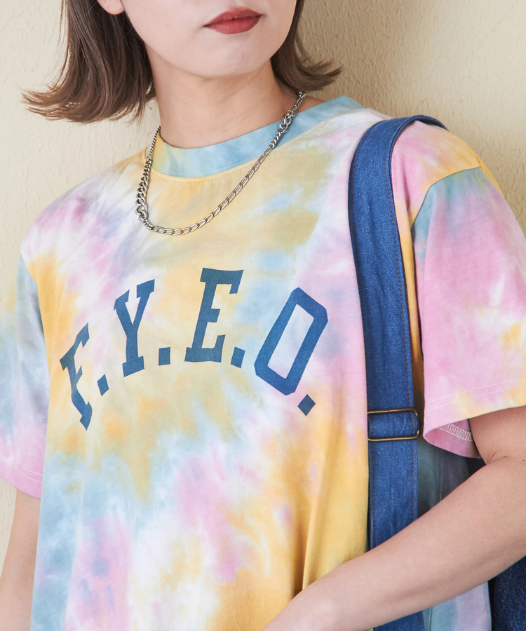 CUBE SUGAR(キューブシュガー) |26/-OE天竺 タイダイ イレギュラーヘム Tシャツ