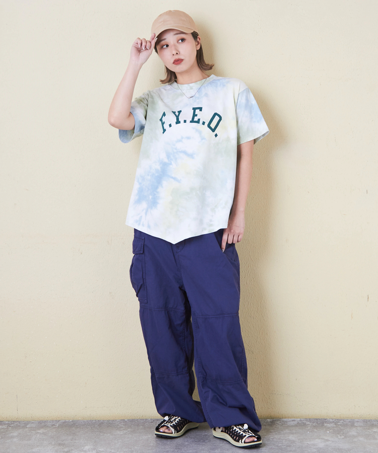 CUBE SUGAR(キューブシュガー) |26/-OE天竺 タイダイ イレギュラーヘム Tシャツ