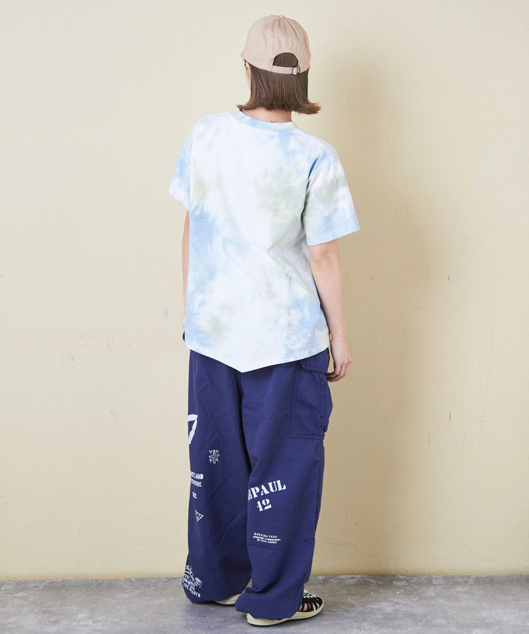 CUBE SUGAR(キューブシュガー) |26/-OE天竺 タイダイ イレギュラーヘム Tシャツ