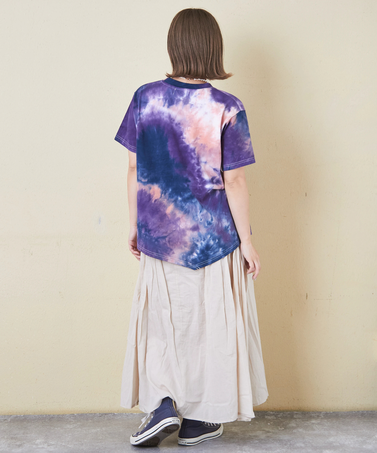 CUBE SUGAR(キューブシュガー) |26/-OE天竺 タイダイ イレギュラーヘム Tシャツ