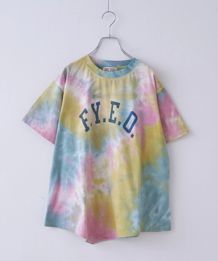 CUBE SUGAR(キューブシュガー) |26/-OE天竺 タイダイ イレギュラーヘム Tシャツ