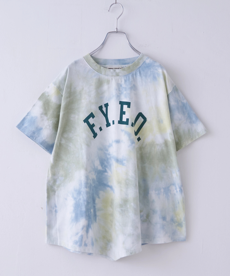 CUBE SUGAR(キューブシュガー) |26/-OE天竺 タイダイ イレギュラーヘム Tシャツ