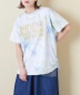 26/-OE天竺 タイダイ サイド ドロスト ビッグ Tシャツ