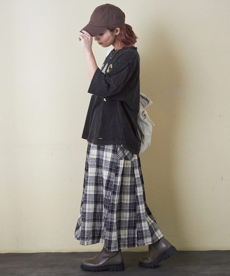 CUBE SUGAR(キューブシュガー) |【秋新作 クーポン対象外】21/-天竺 ケミカル加工 ロゴ パッチ Tシャツ