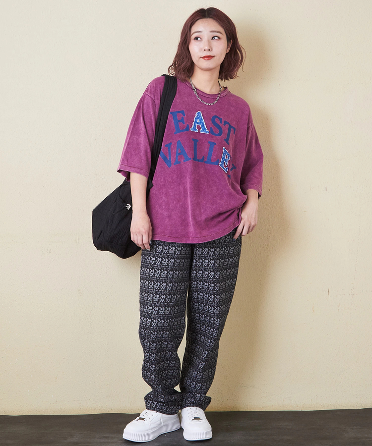 CUBE SUGAR(キューブシュガー) |【秋新作 クーポン対象外】21/-天竺 ケミカル加工 ロゴ パッチ Tシャツ
