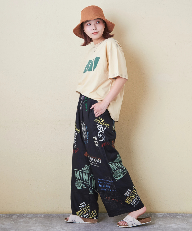 CUBE SUGAR(キューブシュガー) |【6/12(木)販売】綿 ソフトボイル 総柄 プリント ギャザーパンツ