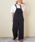 綿 ツイル ワイド サロペット パンツ