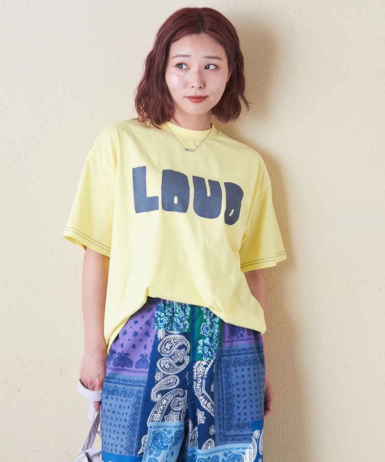 CUBE SUGAR(キューブシュガー) |32s天竺 ロゴプリント Tシャツ