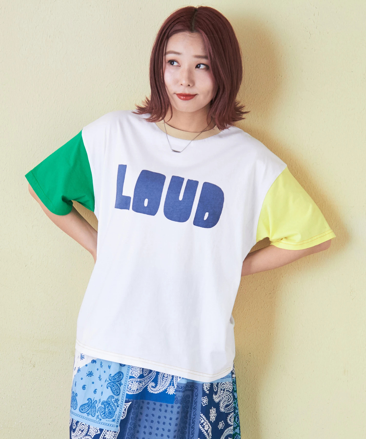 CUBE SUGAR(キューブシュガー) |32s天竺 ロゴプリント Tシャツ