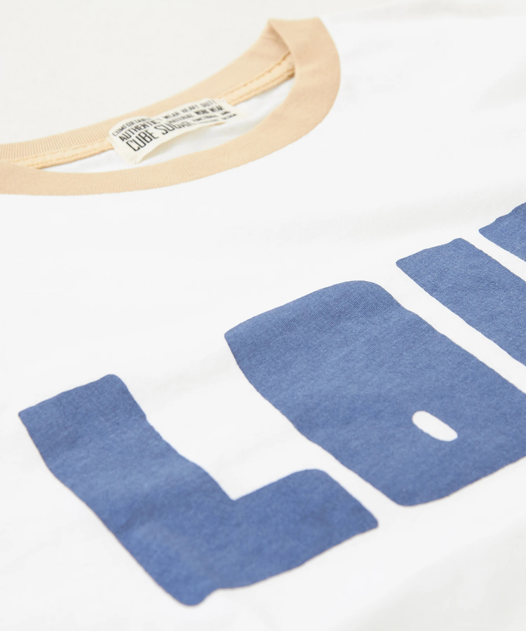 CUBE SUGAR(キューブシュガー) |32s天竺 ロゴプリント Tシャツ