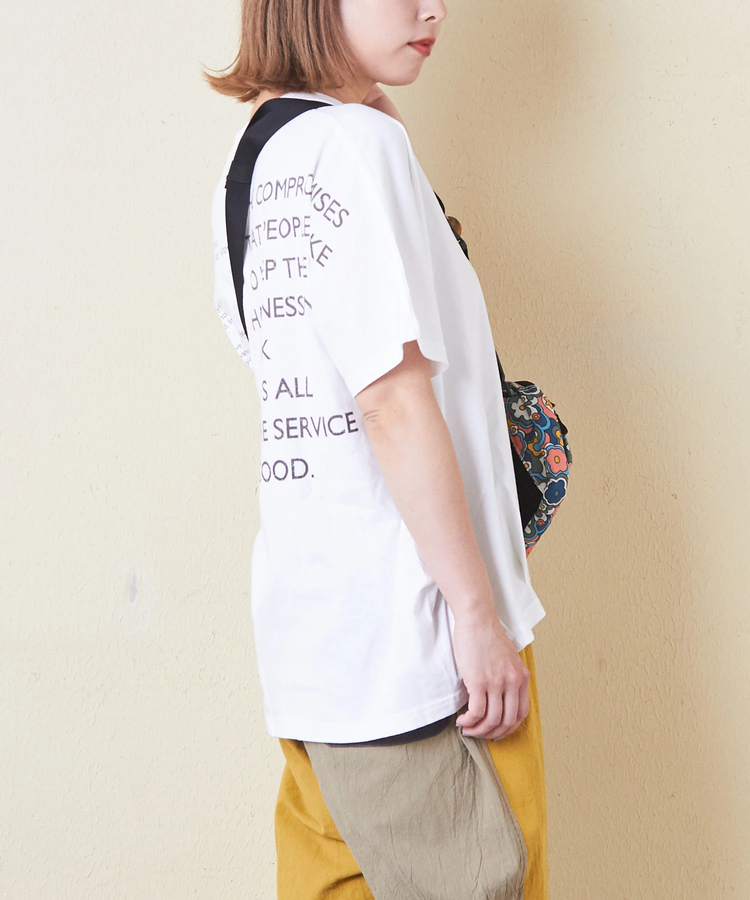 CUBE SUGAR(キューブシュガー) |32s天竺 バック ロゴ ドルマン Tシャツ