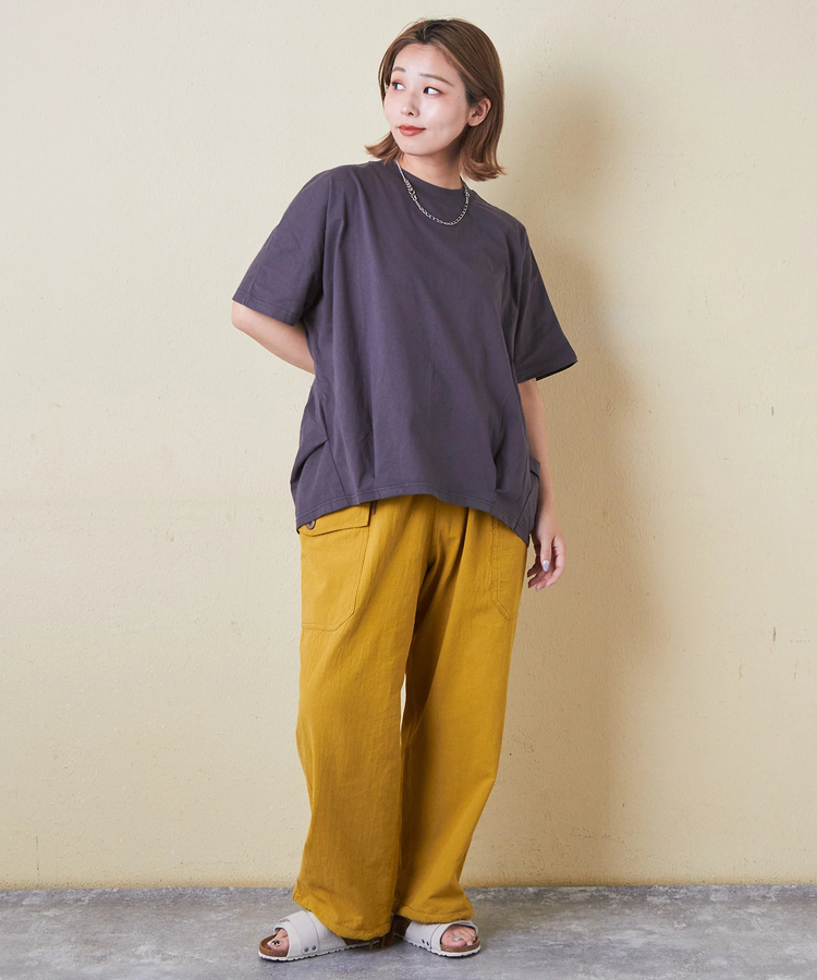 CUBE SUGAR(キューブシュガー) |32s天竺 バック ロゴ ドルマン Tシャツ