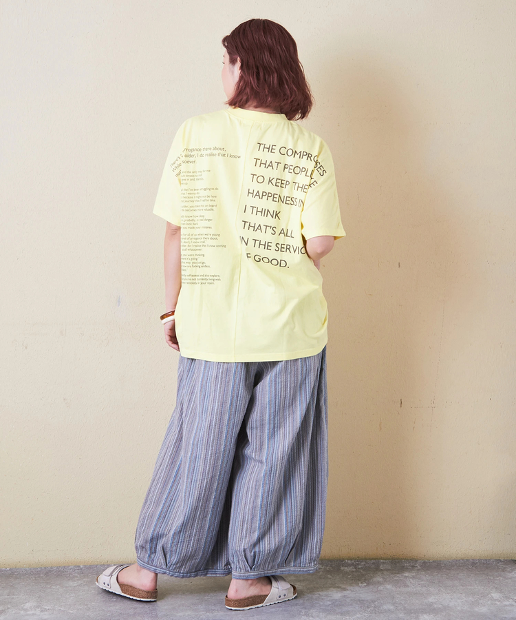 CUBE SUGAR(キューブシュガー) |32s天竺 バック ロゴ ドルマン Tシャツ