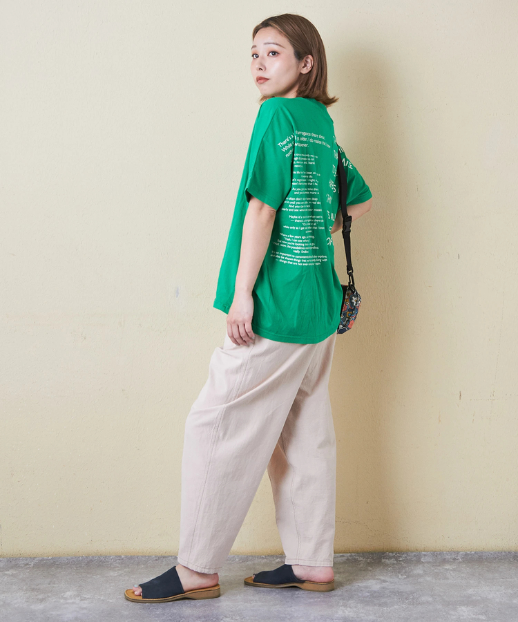 CUBE SUGAR(キューブシュガー) |32s天竺 バック ロゴ ドルマン Tシャツ