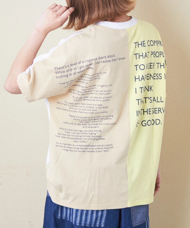 CUBE SUGAR(キューブシュガー) |32s天竺 バック ロゴ ドルマン Tシャツ