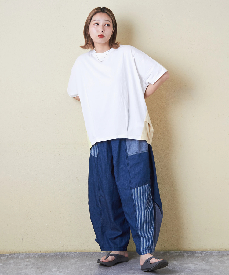 CUBE SUGAR(キューブシュガー) |32s天竺 バック ロゴ ドルマン Tシャツ