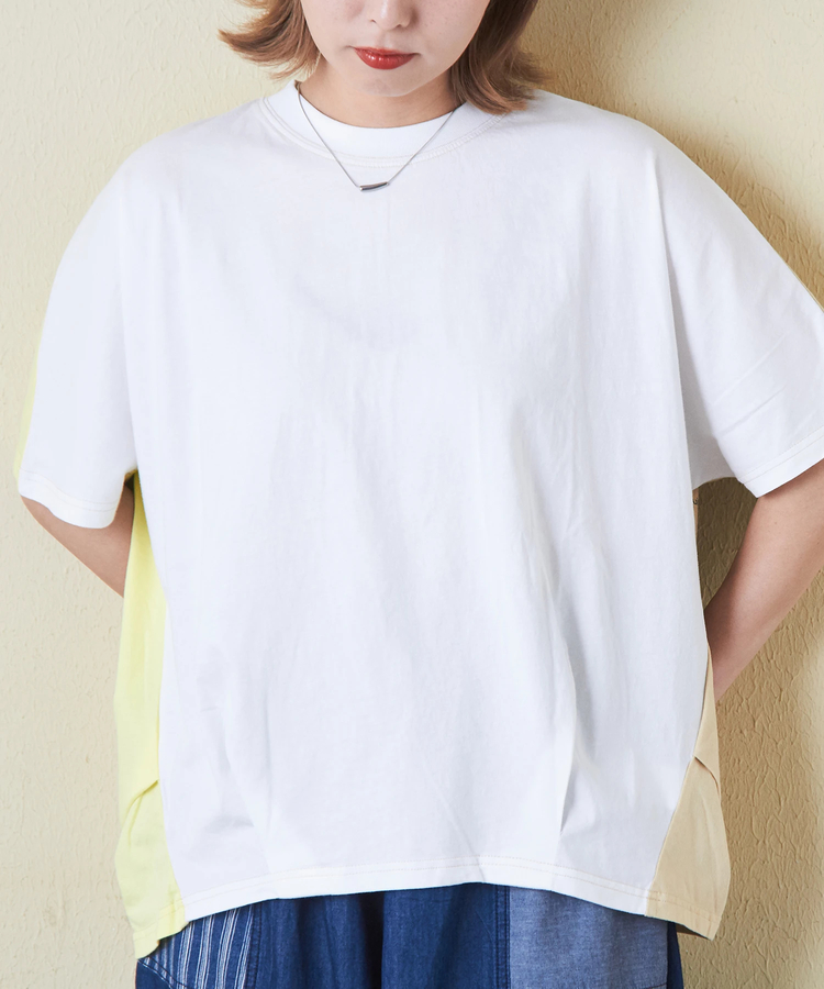 CUBE SUGAR(キューブシュガー) |32s天竺 バック ロゴ ドルマン Tシャツ