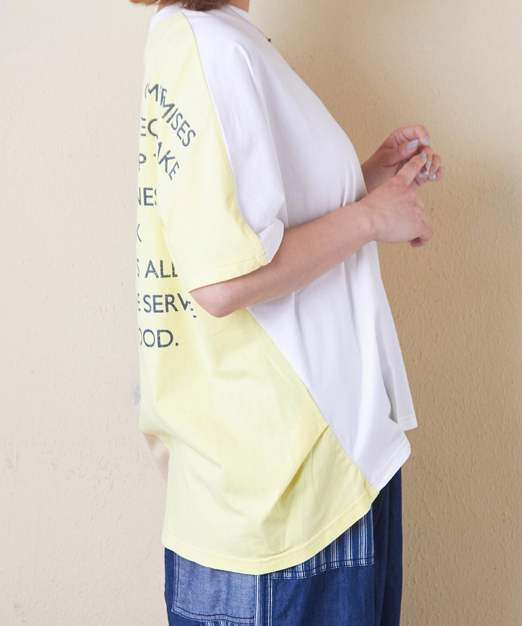 CUBE SUGAR(キューブシュガー) |32s天竺 バック ロゴ ドルマン Tシャツ