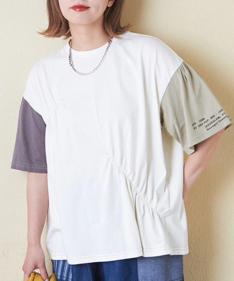 CUBE SUGAR(キューブシュガー) |32/-天竺 シャーリング 半袖 Tシャツ