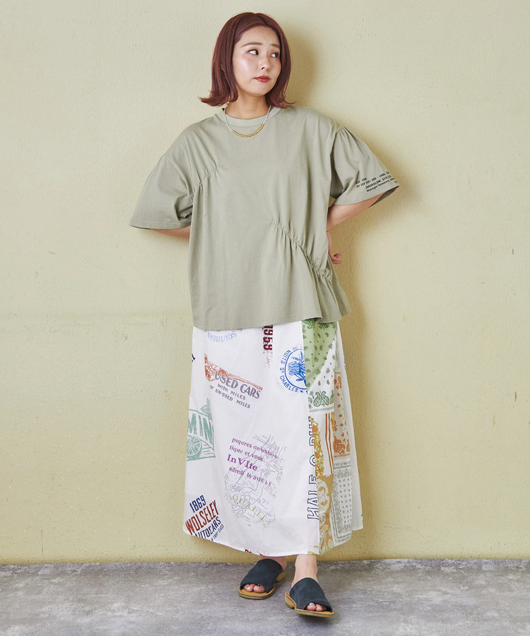 CUBE SUGAR(キューブシュガー) |32/-天竺 シャーリング 半袖 Tシャツ
