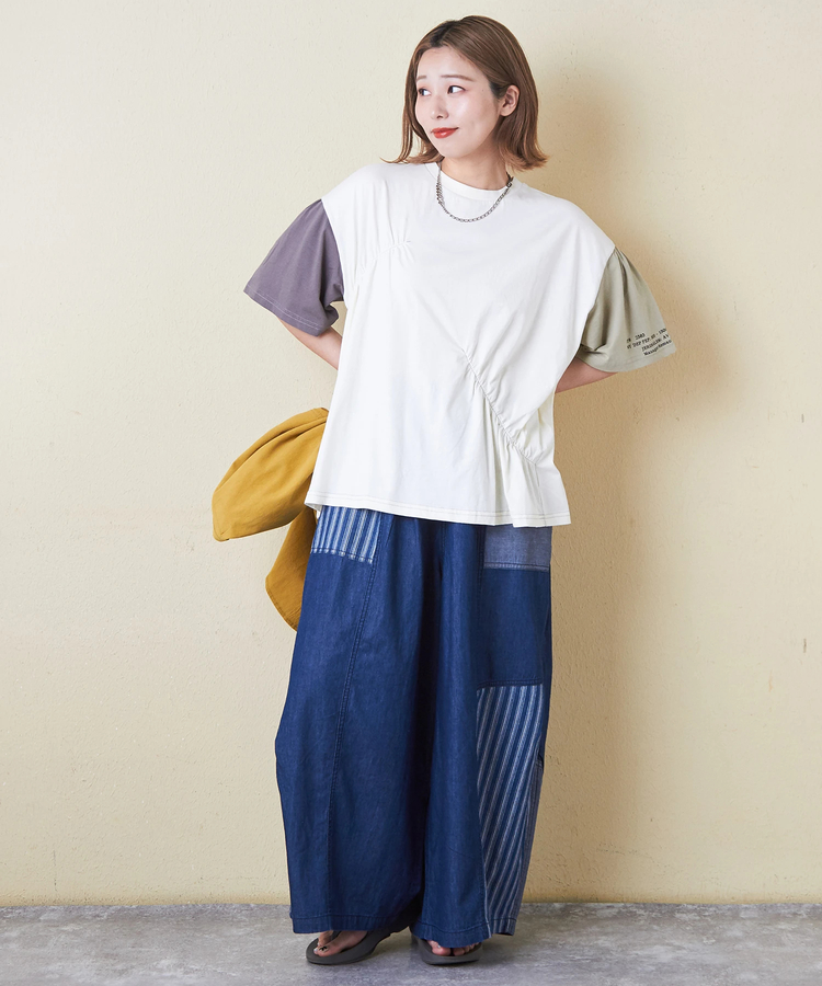 CUBE SUGAR(キューブシュガー) |32/-天竺 シャーリング 半袖 Tシャツ