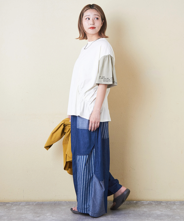 CUBE SUGAR(キューブシュガー) |32/-天竺 シャーリング 半袖 Tシャツ