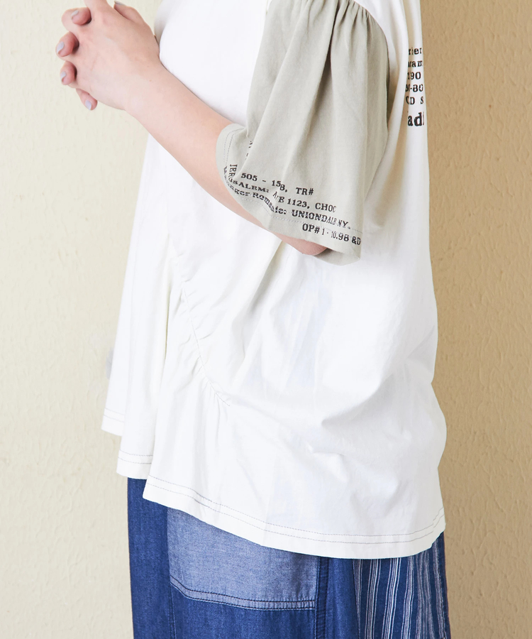 CUBE SUGAR(キューブシュガー) |32/-天竺 シャーリング 半袖 Tシャツ