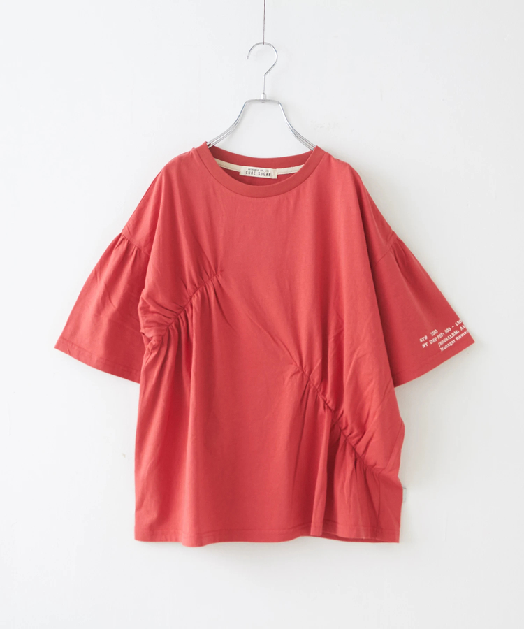 CUBE SUGAR(キューブシュガー) |32/-天竺 シャーリング 半袖 Tシャツ