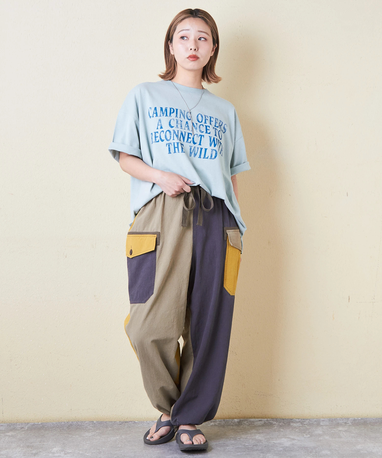 CUBE SUGAR(キューブシュガー) |21/-OE天竺 汗染み防止 加工 ロゴプリント Tシャツ