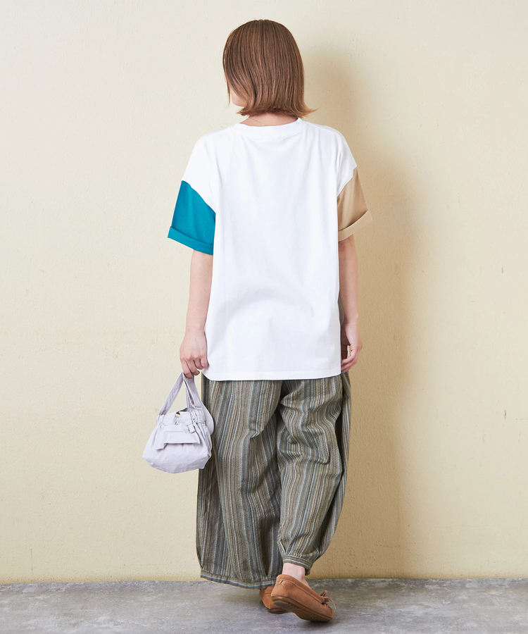 CUBE SUGAR(キューブシュガー) |21/-OE天竺 汗染み防止 加工 ロゴプリント Tシャツ