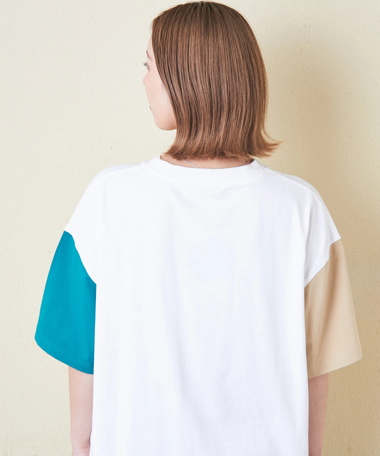 CUBE SUGAR(キューブシュガー) |21/-OE天竺 汗染み防止 加工 ロゴプリント Tシャツ