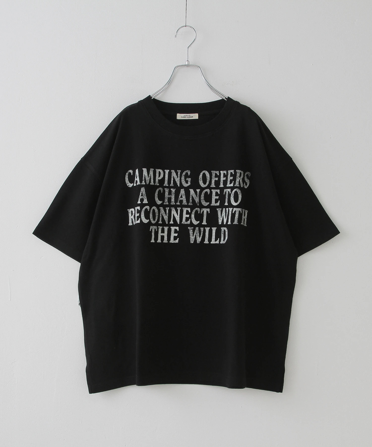 CUBE SUGAR(キューブシュガー) |21/-OE天竺 汗染み防止 加工 ロゴプリント Tシャツ