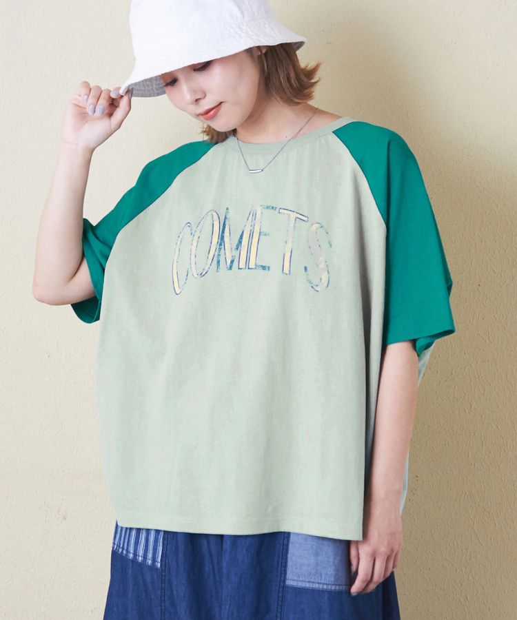 CUBE SUGAR(キューブシュガー) |21/-OE天竺 汗染み防止 加工 ラグラン Tシャツ