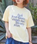 21/-シルケット風天竺 接触冷感 ロゴプリント Tシャツ
