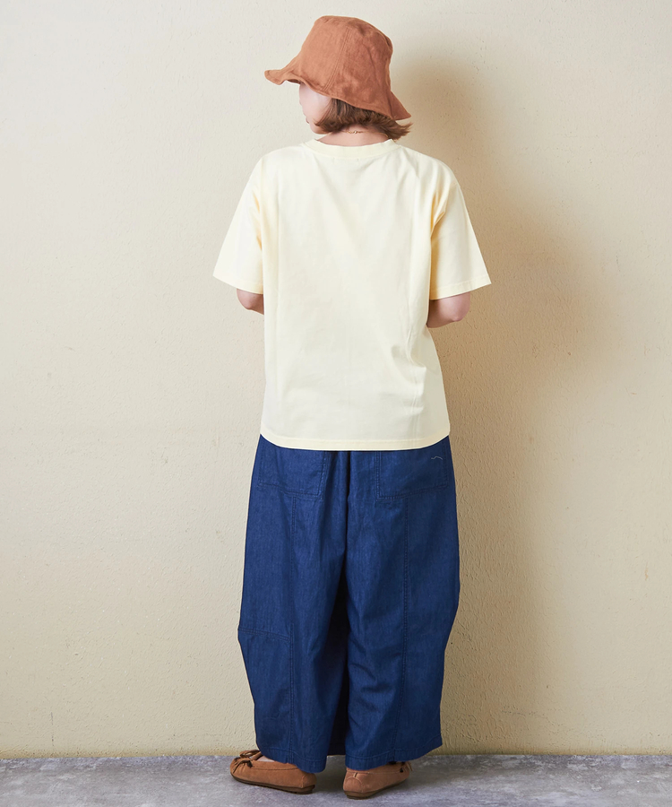 CUBE SUGAR(キューブシュガー) |21/-シルケット風天竺 接触冷感 ロゴプリント Tシャツ
