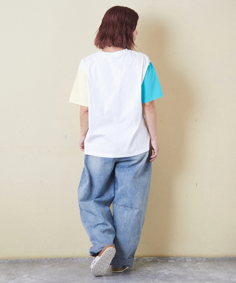 CUBE SUGAR(キューブシュガー) |21/-シルケット風天竺 接触冷感 ロゴプリント Tシャツ