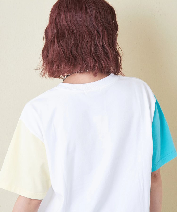 CUBE SUGAR(キューブシュガー) |21/-シルケット風天竺 接触冷感 ロゴプリント Tシャツ
