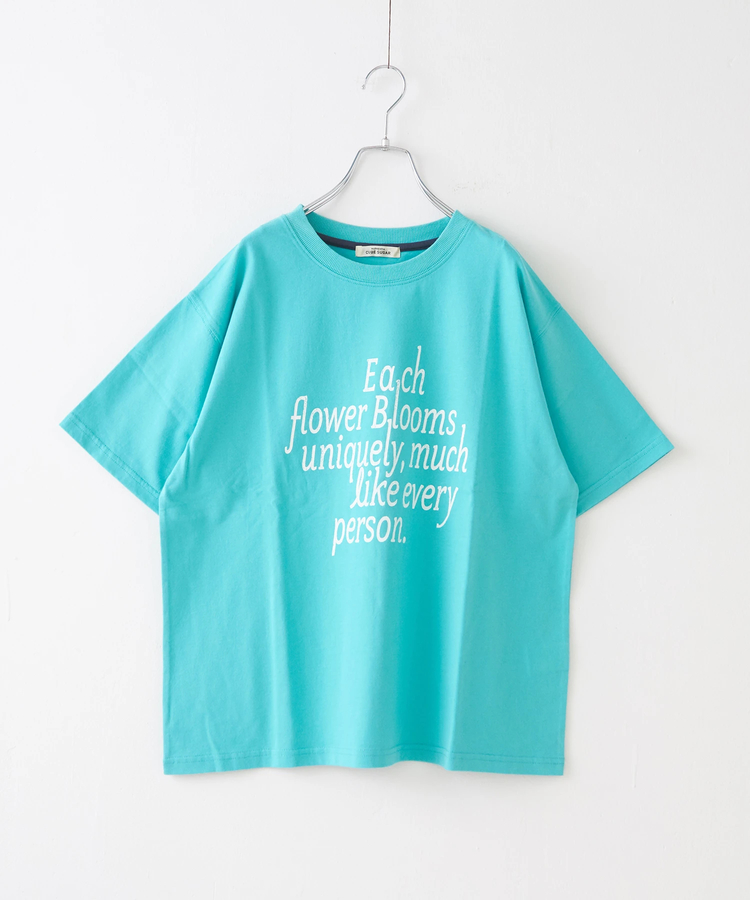 CUBE SUGAR(キューブシュガー) |21/-シルケット風天竺 接触冷感 ロゴプリント Tシャツ