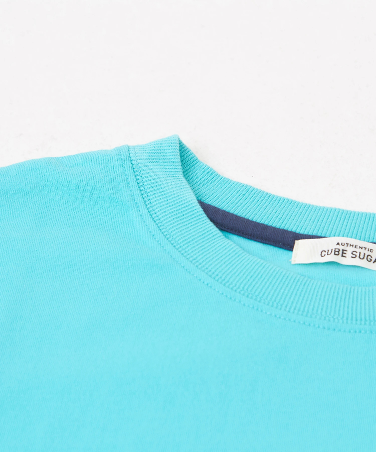 CUBE SUGAR(キューブシュガー) |21/-シルケット風天竺 接触冷感 ロゴプリント Tシャツ