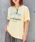 21/-シルケット風天竺 接触冷感 裾タック Tシャツ