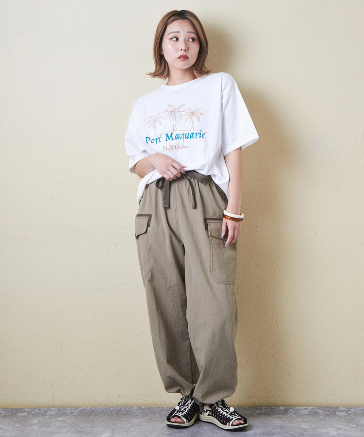 CUBE SUGAR(キューブシュガー) |21/-シルケット風天竺 接触冷感 裾タック Tシャツ