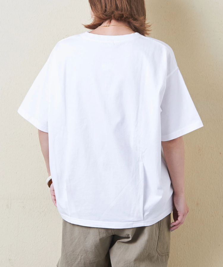 CUBE SUGAR(キューブシュガー) |21/-シルケット風天竺 接触冷感 裾タック Tシャツ